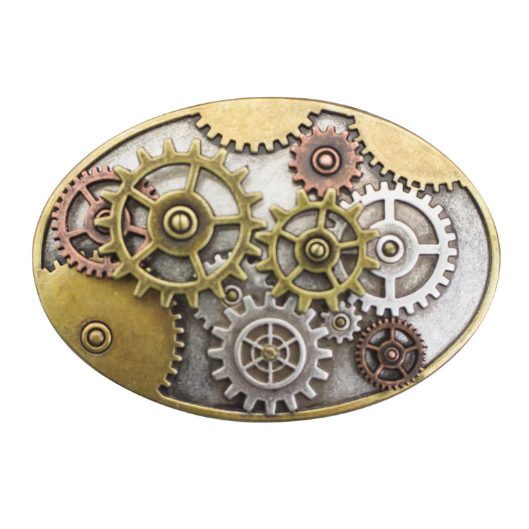 IVAN Steampunck Multi Gear Floral Buckle Multi 38mm (1-1 2") / Mollies New Zealand