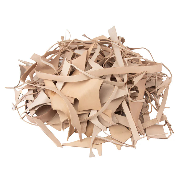 LEATHER Veg Tan Small / Off Cuts 1kg Natural / Mollies New Zealand