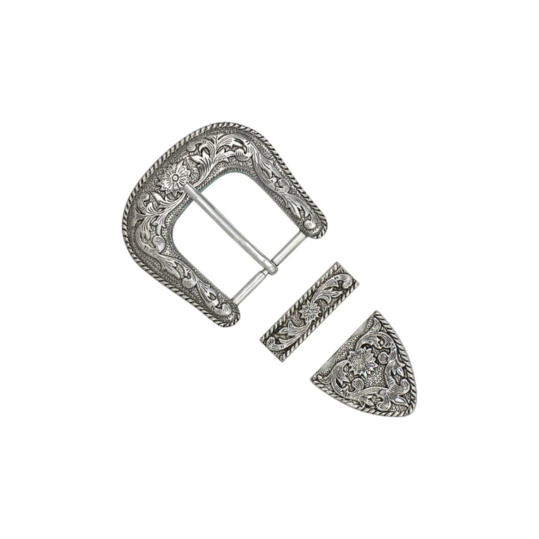 IVAN Victoria Buckle Set Antique Silver 38mm (1-1 2") / Mollies New Zealand
