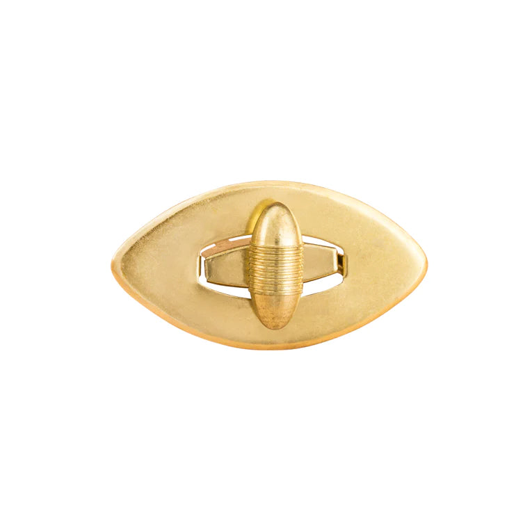 IVAN Marquise Turn Lock Clasp Brass Plate 56mm (2-3 16") / Mollies New Zealand