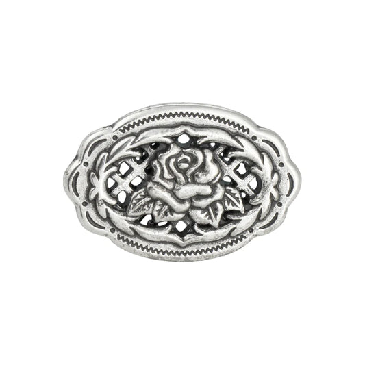 IVAN Oval Rose Concho Antique Nickel 34mm (1-1 4") / Mollies New Zealand