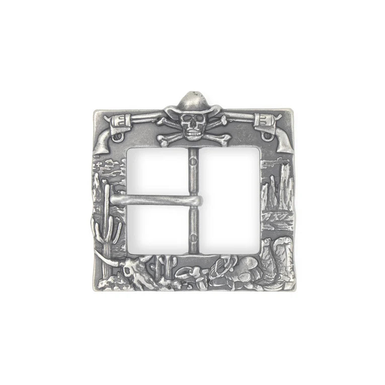IVAN Outlaw Center Bar Buckle Antique Nickel 38mm (1-1 2") / Mollies New Zealand