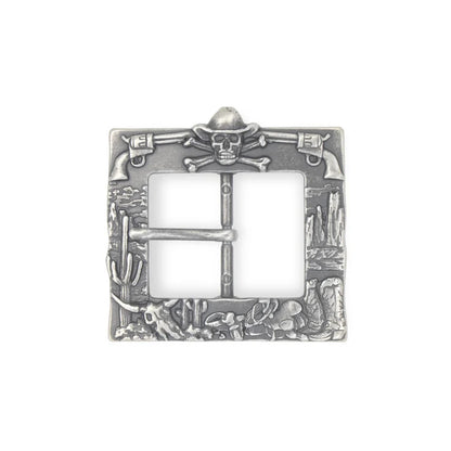 IVAN Outlaw Center Bar Buckle Antique Nickel 38mm (1-1 2") / Mollies New Zealand