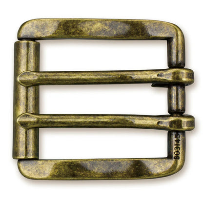 IVAN 2 Prong End Bar Roller Buckle Antique Brass 38mm (1-1 2") / Mollies New Zealand