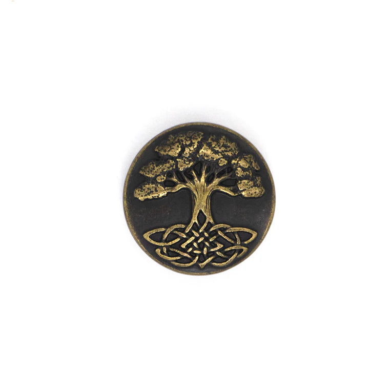 IVAN Tree of Life Concho Antique Brass 25mm (1") / Mollies New Zealand