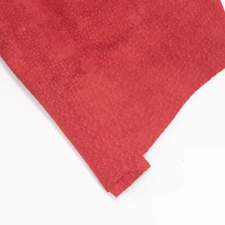 SUEDE Soft Pigskin Splits / Whole Hide Red 2-3oz / Mollies New Zealand