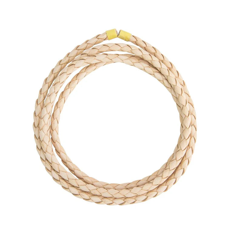 IVAN Leather Braided Cord 4mm 90cm Natural / Mollies New Zealand