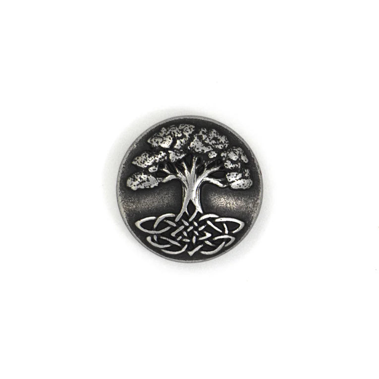 IVAN Tree of Life Concho Antique Nickel 25mm (1") / Mollies New Zealand