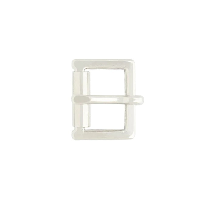 IVAN Otto Strap End Bar Roller Buckle Nickel Plate 25mm (1") / Mollies New Zealand