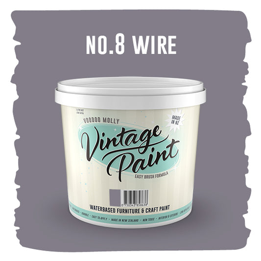 Vintage Paint No.8 Wire (ER) 1 Litre / Mollies New Zealand