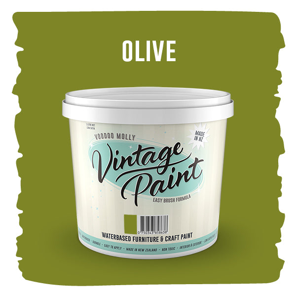 Vintage Paint Olive (ER) 1 Litre / Mollies New Zealand
