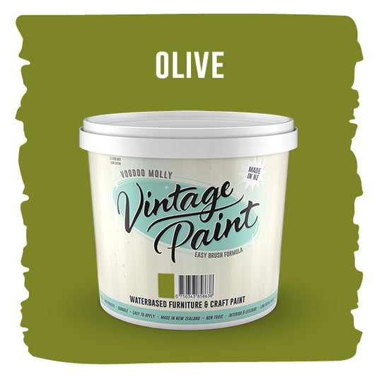 Vintage Paint Olive (ER) 1 Litre / Mollies New Zealand