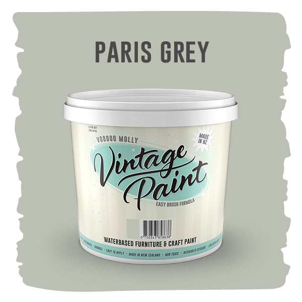Vintage Paint Paris Grey 1 Litre / Mollies New Zealand