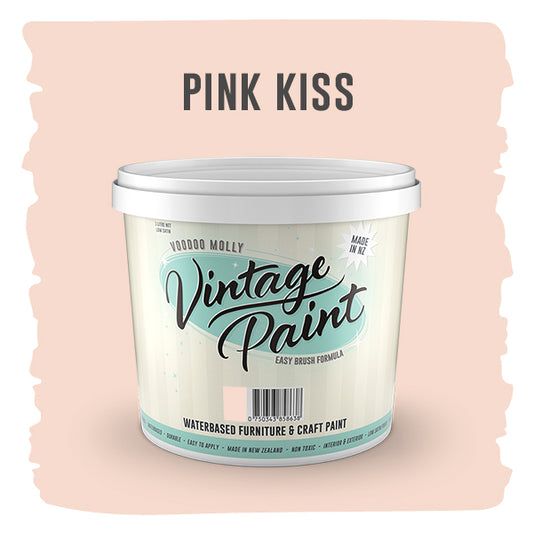 Vintage Paint Pink Kiss 1 Litre / Mollies New Zealand
