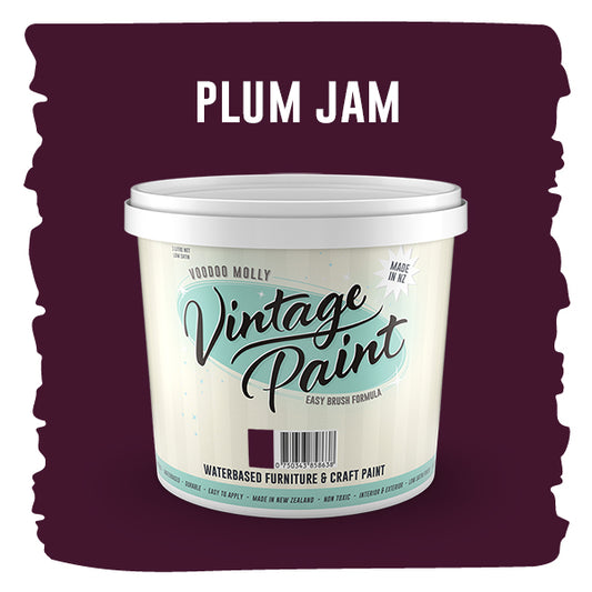 Vintage Paint Plum Jam (ER) 1 Litre / Mollies New Zealand