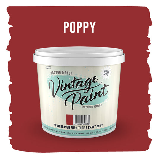 Vintage Paint Poppy 1 Litre / Mollies New Zealand