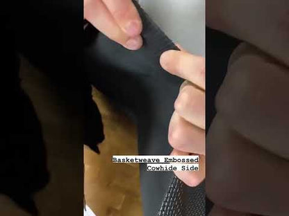 LEATHER Basketweave Embossed Chrome Tan / Side