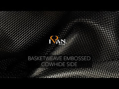 LEATHER Basketweave Embossed Chrome Tan / Side