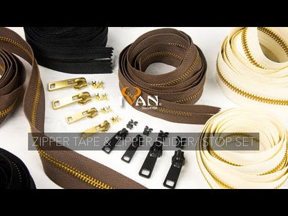 IVAN Brass Zipper Slider Set