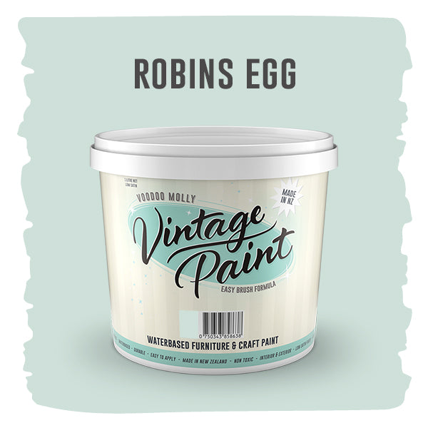 Vintage Paint Robins Egg 1 Litre / Mollies New Zealand