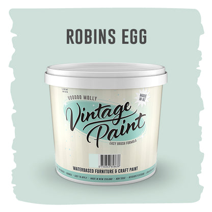 Vintage Paint Robins Egg 1 Litre / Mollies New Zealand