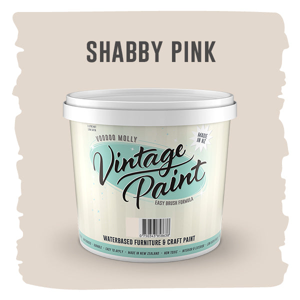 Vintage Paint Shabby Pink 1 Litre / Mollies New Zealand