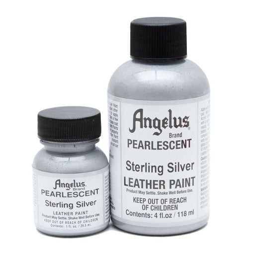 ANGELUS Acrylic Leather Paint Sterling Silver Pearlescent / Mollies New Zealand