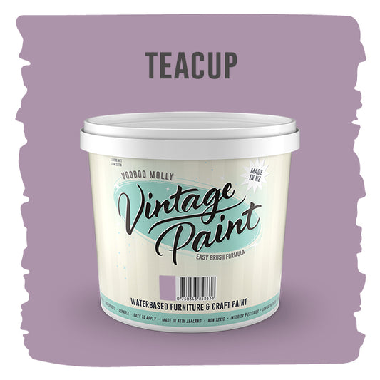 Vintage Paint Teacup (ER) 1 Litre / Mollies New Zealand