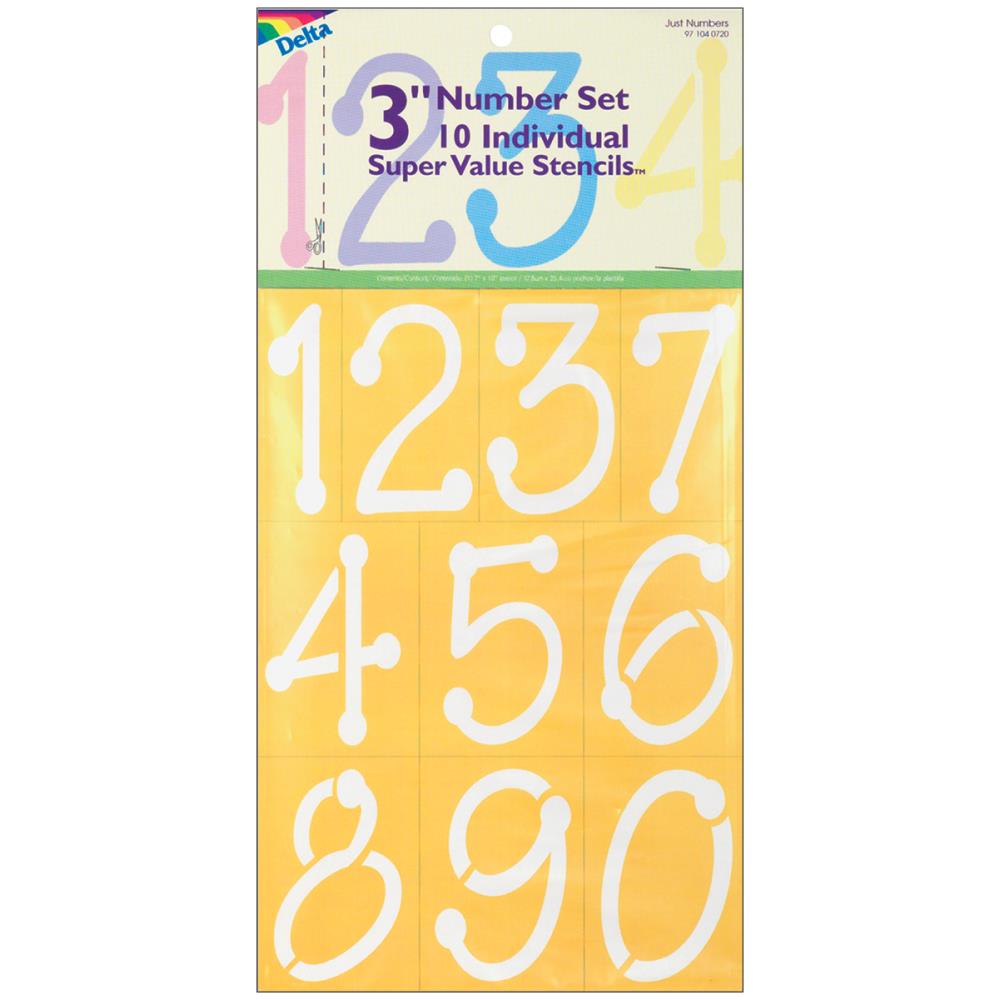 DELTA Stencil  Numbers | Mollies Make And Create NZ
