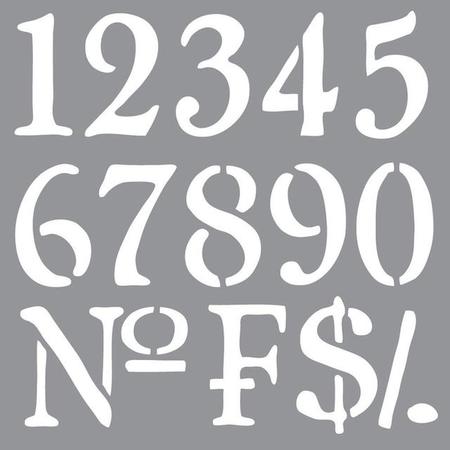 AMERICANA Stencil Olde Numbers | Mollies Make And Create NZ