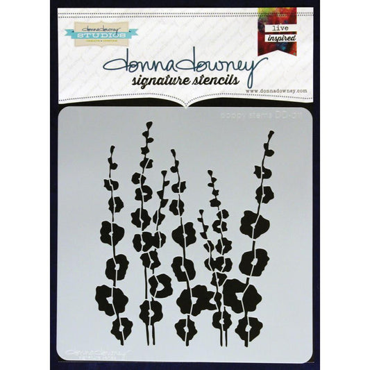 DONNA DOWNEY Stencil Poppy Stems / Mollies New Zealand