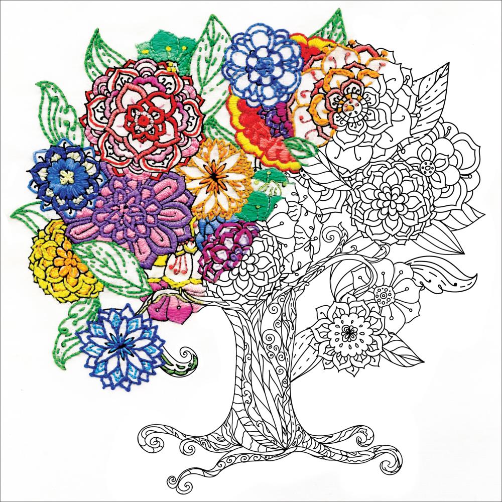 ZENBROIDERY Stamped Embroidery Tree | Mollies Make And Create NZ
