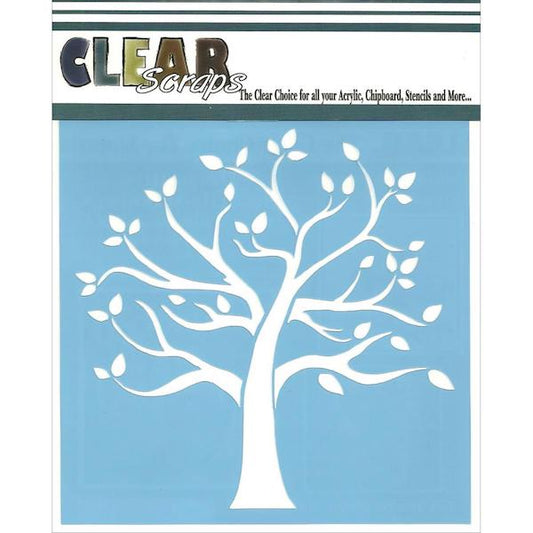 CLEAR SCRAPS Stencil Family Tree / Mollies New Zealand