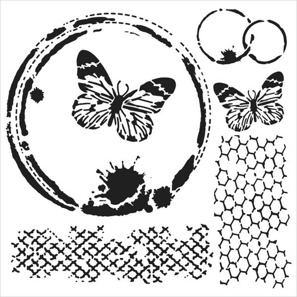 TCW Stencil Butterfly Collage | Mollies Make And Create NZ