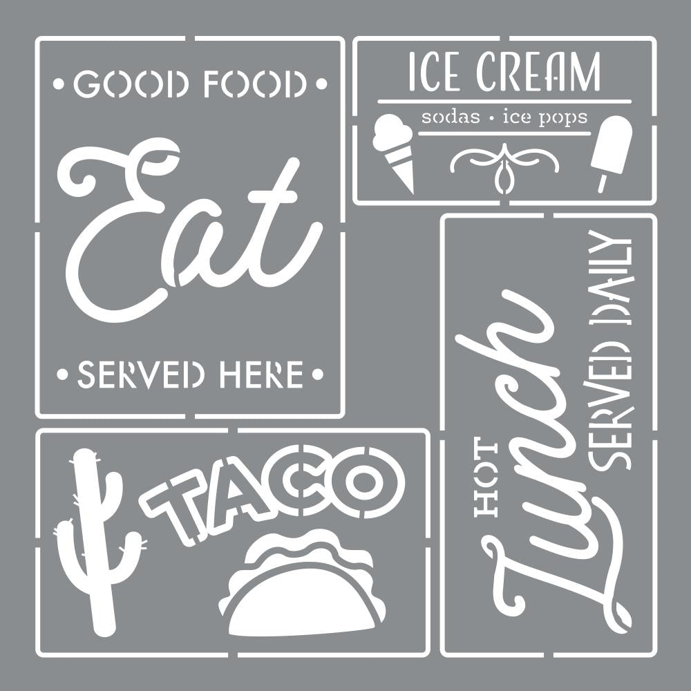 AMERICANA Stencil Food Truck Signs | Mollies Make And Create NZ