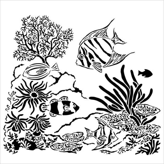 TCW Stencil Aquarium / Mollies New Zealand