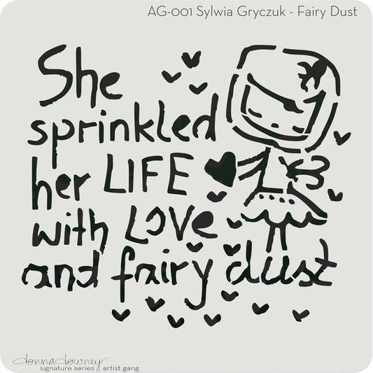 DONNA DOWNEY Stencil Fairy Dust / Mollies New Zealand