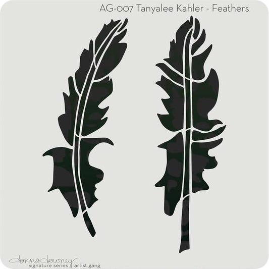 DONNA DOWNEY Stencil Feathers | Mollies Make And Create NZ
