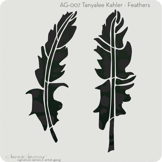 DONNA DOWNEY Stencil Feathers / Mollies New Zealand