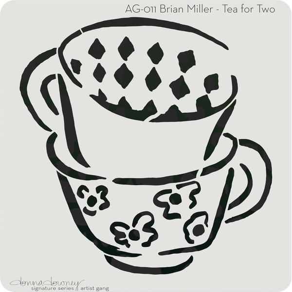 DONNA DOWNEY Stencil Tea for Two | Mollies Make And Create NZ
