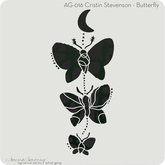 DONNA DOWNEY Stencil Butterfly / Mollies New Zealand