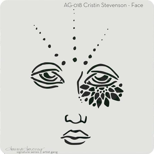 DONNA DOWNEY Stencil Face / Mollies New Zealand