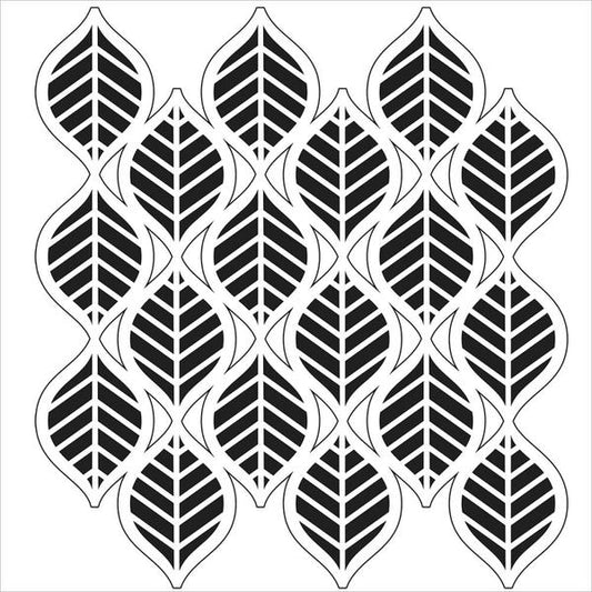 TCW Stencil Art Deco Leaves Reverse | Mollies Make And Create NZ