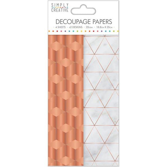 SIMPLY CREATIVE Decoupage Paper Copper Industrial | Mollies Make And Create NZ