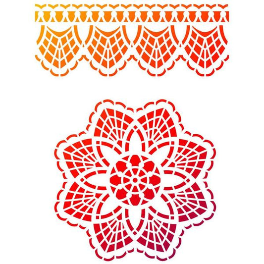 VIVA DECOR Stencil Doily Element & Borders / Mollies New Zealand
