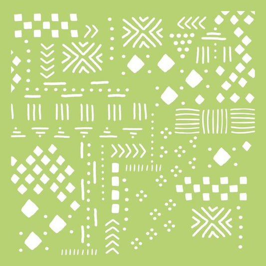 KAISERCRAFT Stencil Tribal Collage / Mollies New Zealand