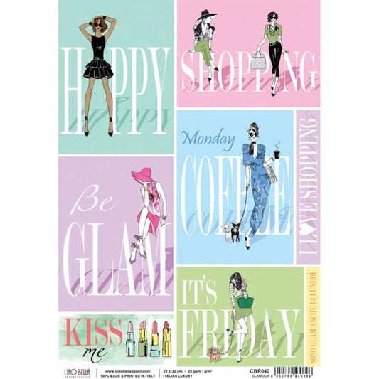 CIAO BELLA Rice Paper Glamour A4 / Mollies New Zealand