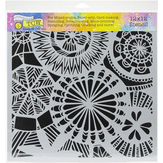 TCW Stencil Floral Spectacle / Mollies New Zealand