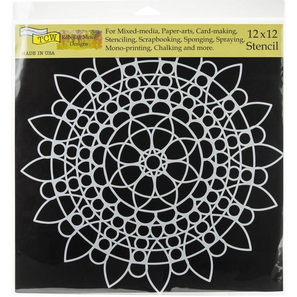 TCW Stencil Sunflower Mandala / Mollies New Zealand