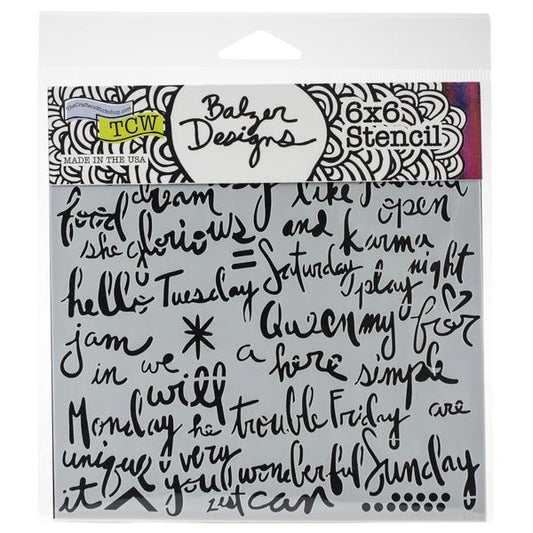 TCW Stencil Script Words / Mollies New Zealand